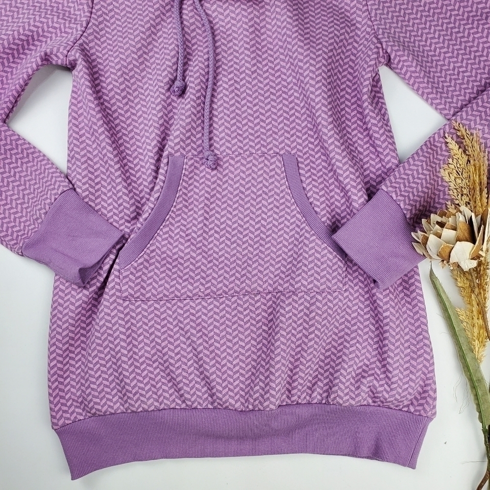 Pajamagram Cozy Purple Cowl Neck Sweatshirt XS - Picture 8 of 10